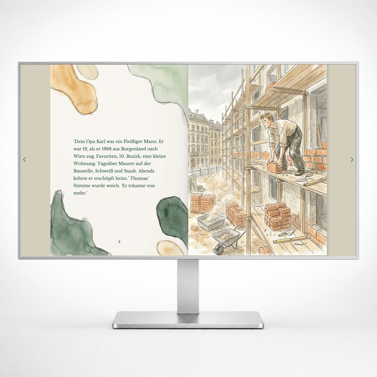Our Tales Buchvorschau auf Desktop-Monitor und Smartphone